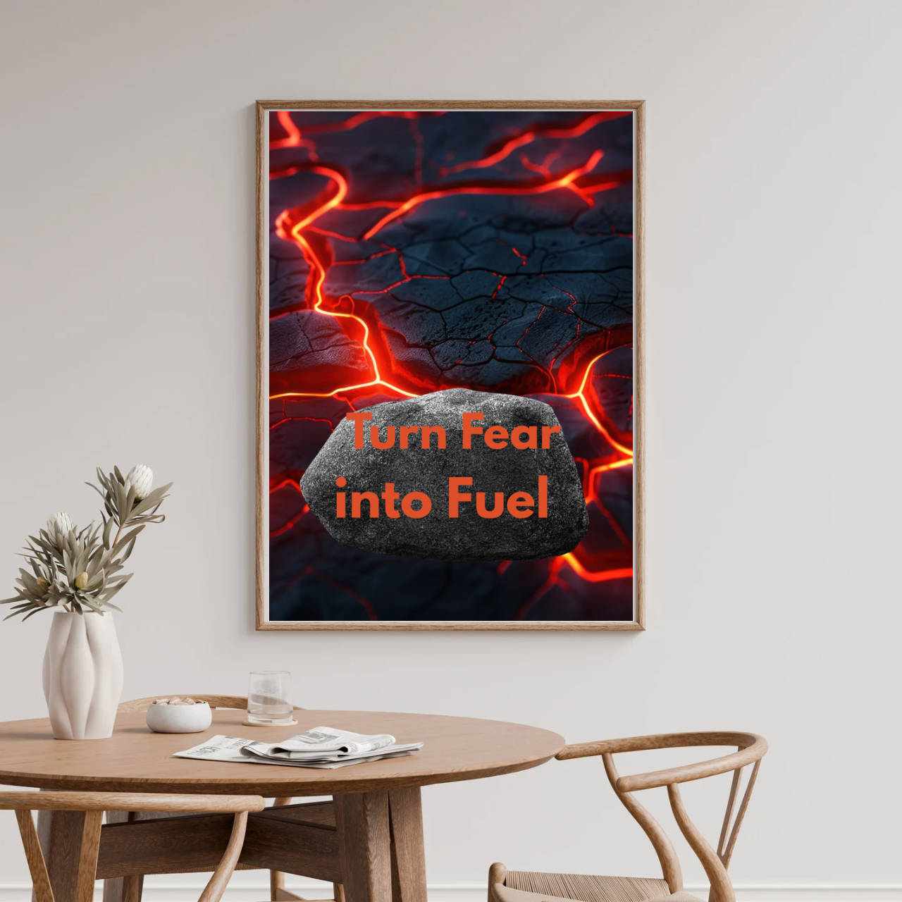 Motivational Poster — "Turn Fear into Fuel" Matte Vertical Wall Art